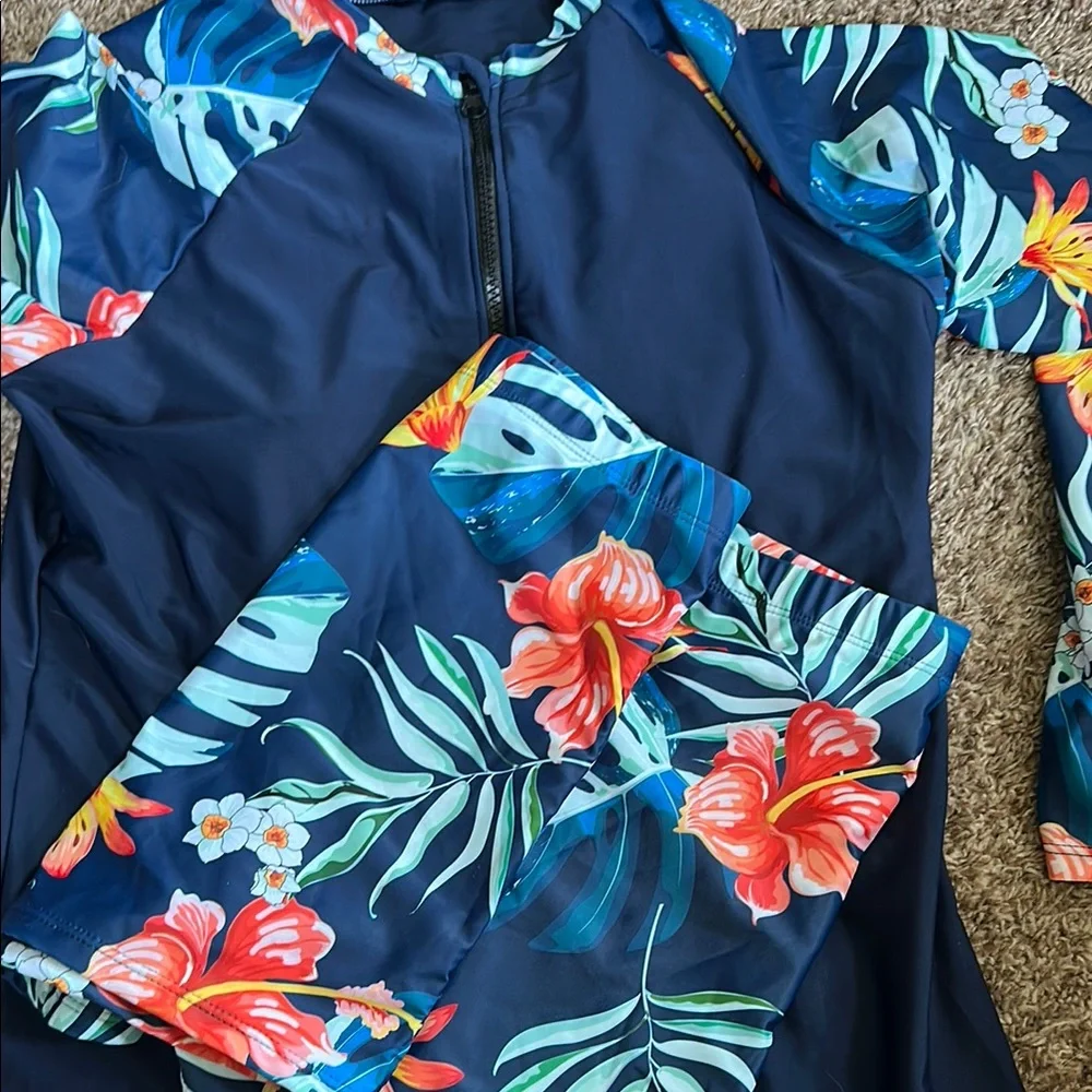 Floral Long Sleeve Swim Set - Picture 2 of 5